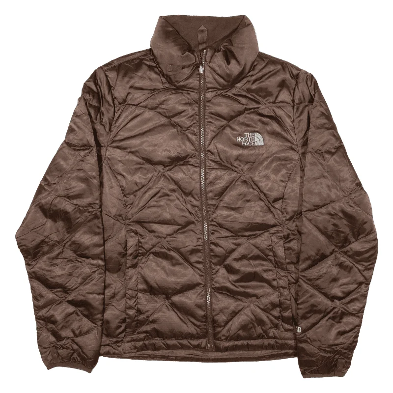 THE NORTH FACE 550 Insulated Puffer Jacket Brown Nylon Womens S Rayon Jacket Velvet Jacket Corduroy Jacket