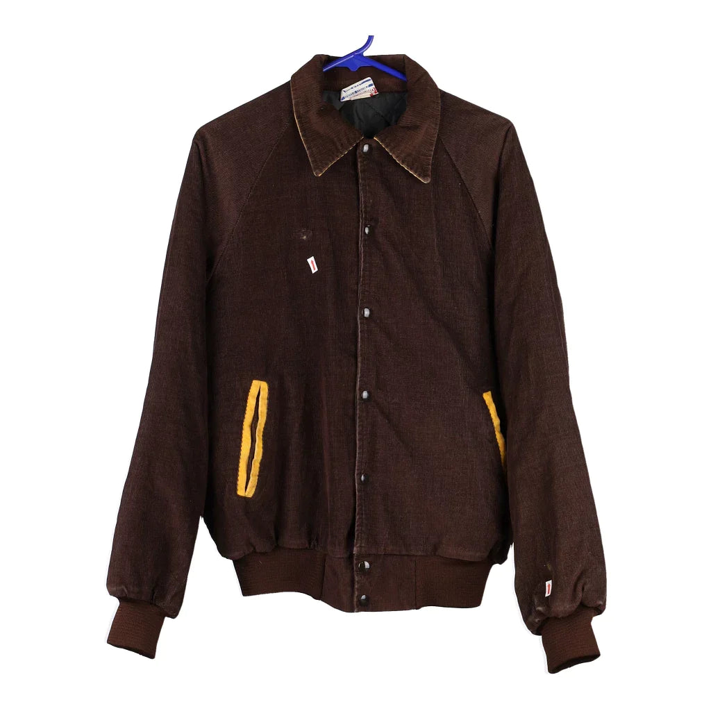 Wearguard Cord Jacket - Small Brown Cotton Stand-Up Collar Roll-Neck Collar Turtle Neck