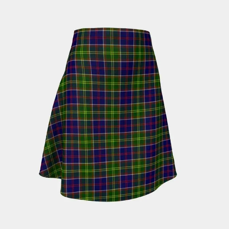 Ayrshire District Tartan Flared Skirt velvet skirt luxurious