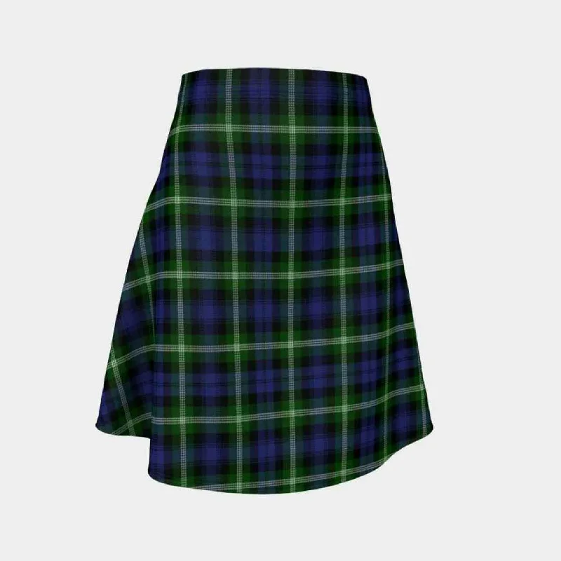 Baillie Modern Tartan Flared Skirt denim skirt casual