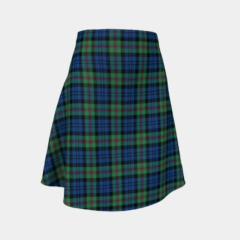 Baird Ancient Tartan Flared Skirt velvet skirt glossy