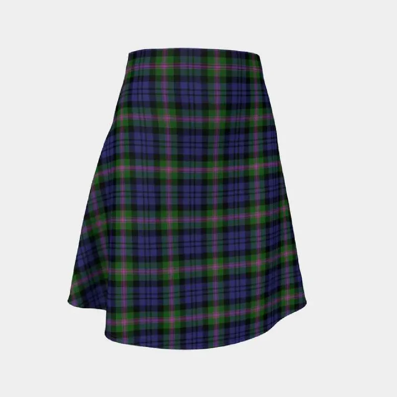 Baird Modern Tartan Flared Skirt linen skirt natural