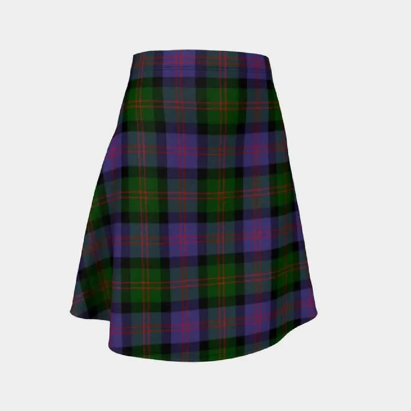 Blair Modern Tartan Flared Skirt leather skirt refined