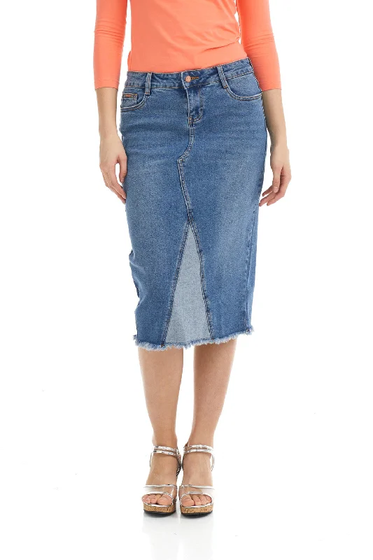 Below knee length midi jean skirt 'Milan' corduroy skirt durable