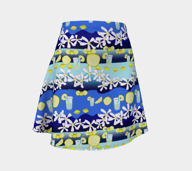 Lemonade Pattern Flare Skirt athletic skirt fit