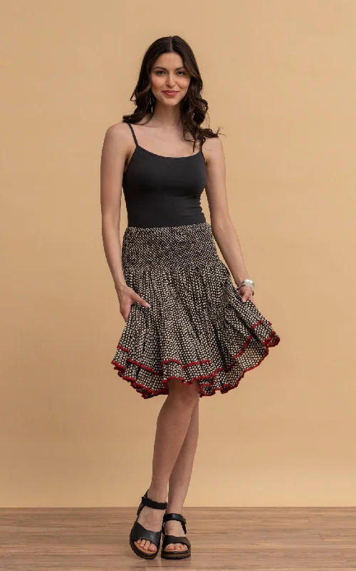 Macarena Skirt, Mini, Black Dot lace skirt delicate