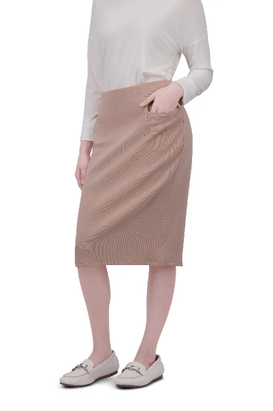 Perfect Fit Pencil Skirt 24" - Mushroom midi skirt versatile