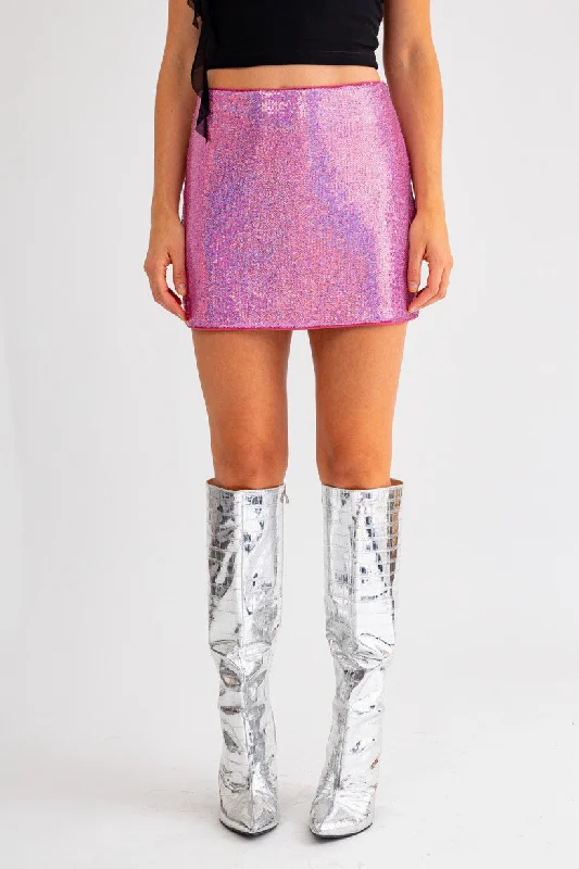 Want Her Sequin Mini Skirt breathable skirt fabric